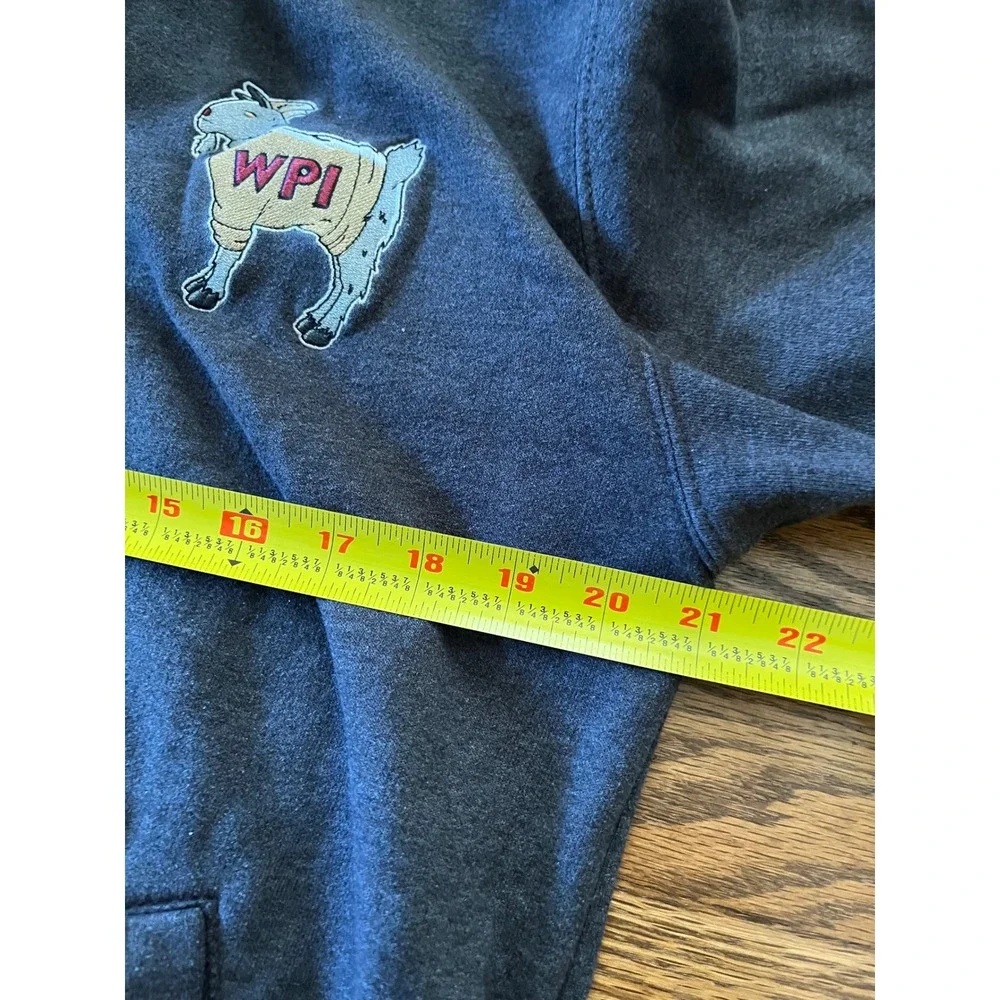 Champion WPI Worcester Polytechnic Institute Quarter Zip Sweatshirt Gray Medium